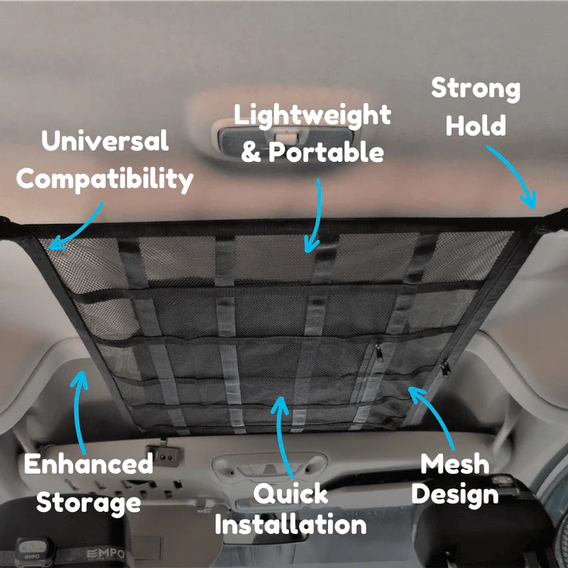 DrvrPix™ Car Roof Mesh Storage