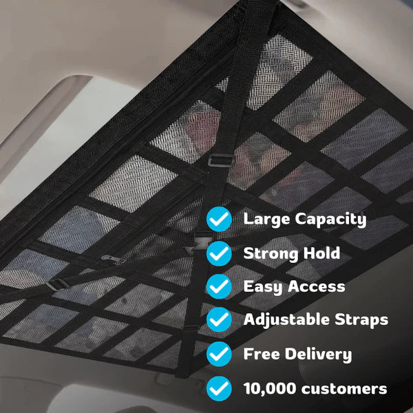 DrvrPix™ Car Roof Mesh Storage